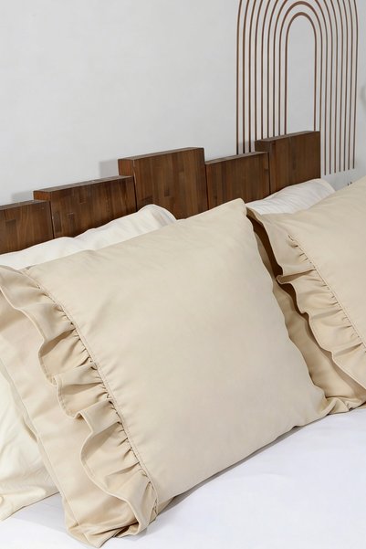 cotton maison Poli Yatak Runner Takımı Fırfırlı 80x220 Cm