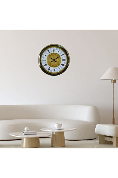 Leyaton ساعة حائط معدنية ذهبية أناضولية ملكية 40 سم RVRYT-RS345