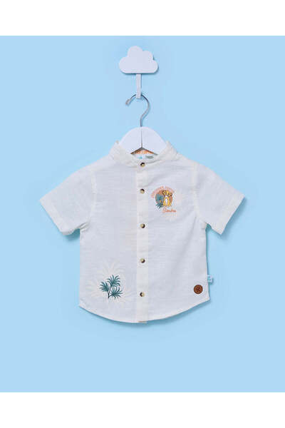 REDTAG Infant Boys Beige Simba Printed Shirt