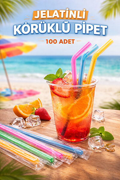 Broken Stone Gelatin Bellows Straws 100 Pieces – Individually Packaged, Stret...