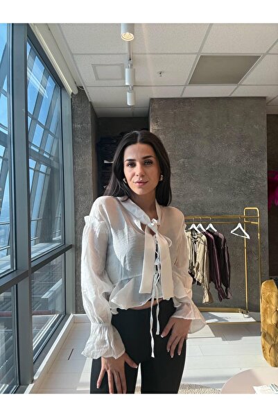 DYSTUDİODESİGN قميص ليوسل بأربطة أمامية