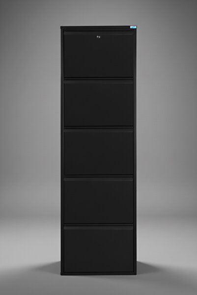 LICCIA Metal Ayakkabılık 5'li Kilitli Model Siyah