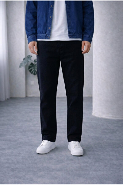 Bürke Muške široke pantalone u crnoj boji širok kroj Denim široke farmerke