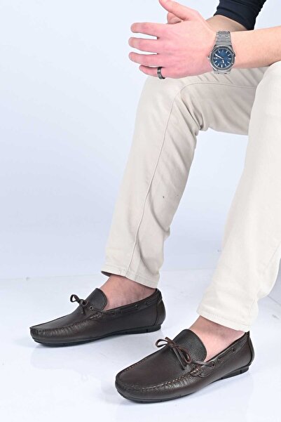 Bestello fără șireturi Fiyonklu poliuretan Talpă piele naturală loafers 028-2...