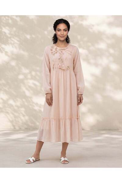 REDTAG فستان نسائي كاجوال بلون الخوخ