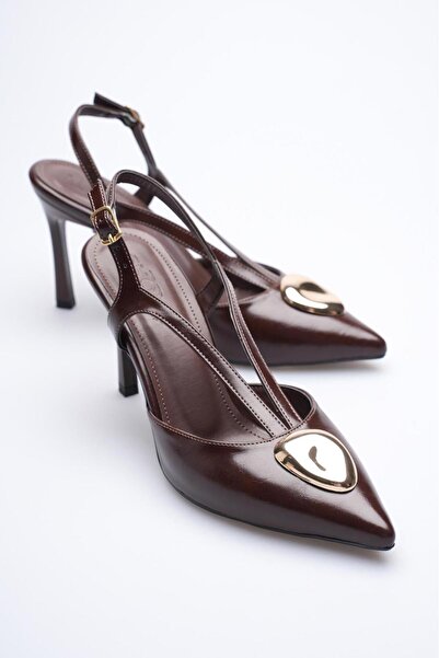 Griffa Women's Evening Dress Open Back Buckled 9cm Heeled Shoes