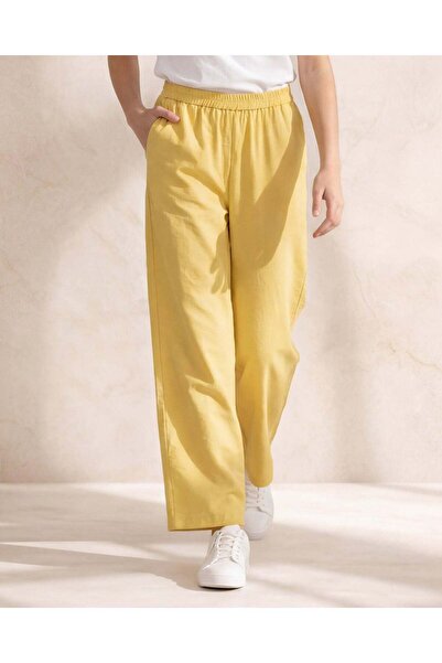 REDTAG بنطلون أصفر كاجوال للبنات الكبيرات