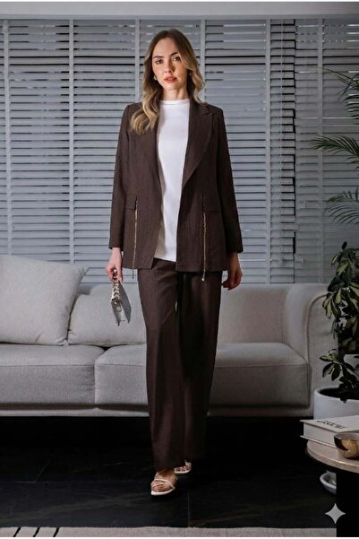 Moodbasic FERMUAR DETAYLI BLAZER CEKET TAKIM