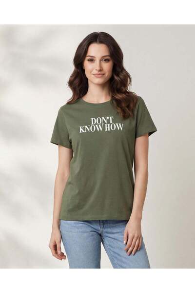 REDTAG Women Pale Green Printed T-Shirt