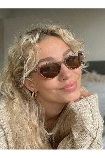 funeyes Zurich Metal Hinged Ash Brown Glass Acetate 46 Retractable Small Face...