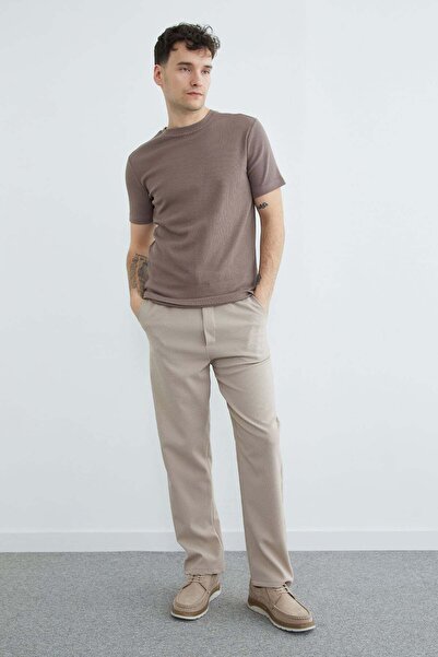 Fulla Moda Pantaloni cu talie elastică în dungi