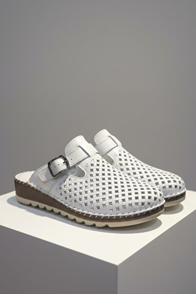 Cozi company Genuine Leather Closed-Front Orthopedic Slippers with Special De...