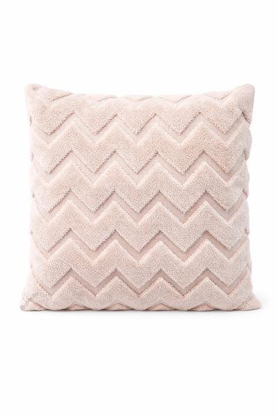 Bumedo وبري قطعة ديكورية غطاء وسادة 42x42 سم نورديك زيجزاك بي بنمط متعرج ناعم...