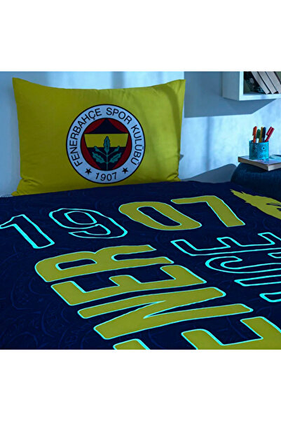Taç LİSANSLI FENERBAHÇE ŞANLI KANARYA GECE IŞILTISI PAMUKLU TEK KİŞİLİK NEVRESİM TAKIMI