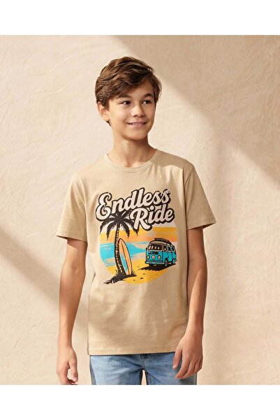 REDTAG تي شيرت بيج مطبوع للأولاد الكبار