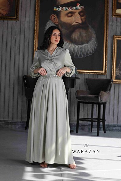 Warazan فستان براندي أنيق