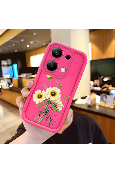 Hontinga Redmi Note 13 Pro 4g Compatible Silicone Shockproof Rose Red Phone C...