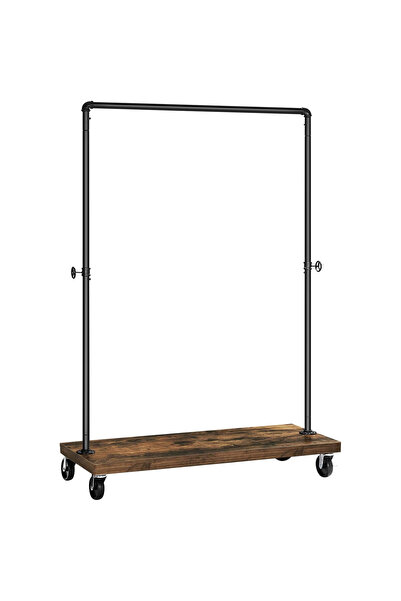 SONGMICS Clothes Rack with Bar and Lower Shelf, 104x40x162 cm, Black