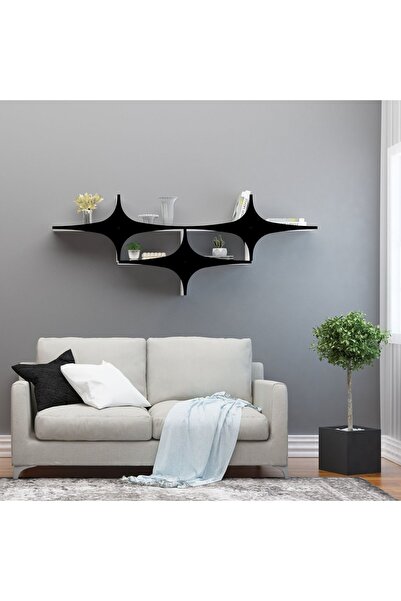 UnicUtil Rafturi perete, Strong Timber, UnicUtil, 180 x 69 x 20 cm, Negru Alb