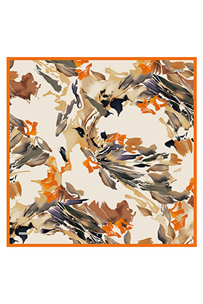 Arancia Orange 90X90 Silk Twill Scarf