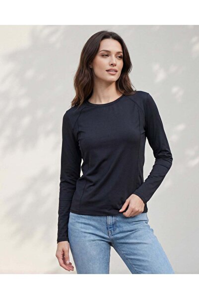 REDTAG Woman Black Active T-shirt