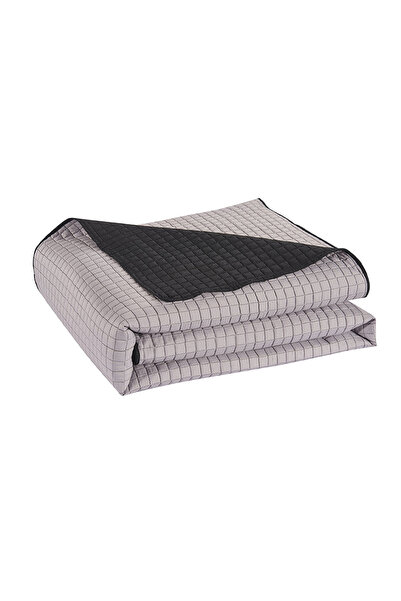 Deco King Quilted bedspread, Paul, 70 g/m², 200 x 220 cm, Black/Grey