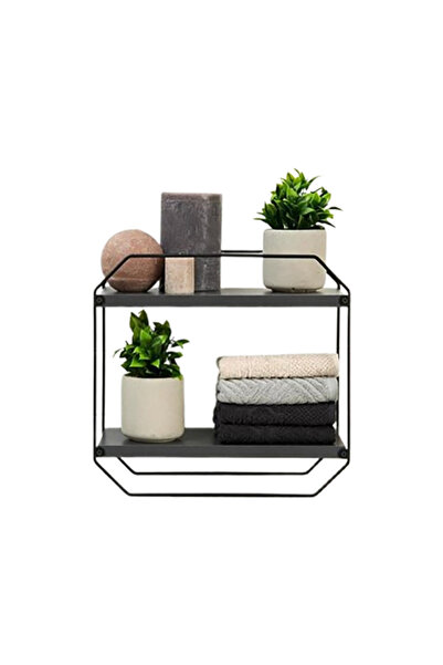 flores Bathroom shelf, Flores, Metal and pallet, two shelves, SD004B, 355 x 1...