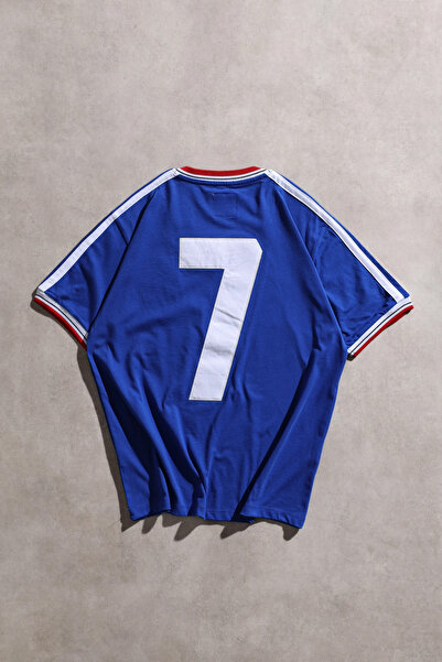 Overdrive Retro Manchester 1980S Cobalt Football Jersey