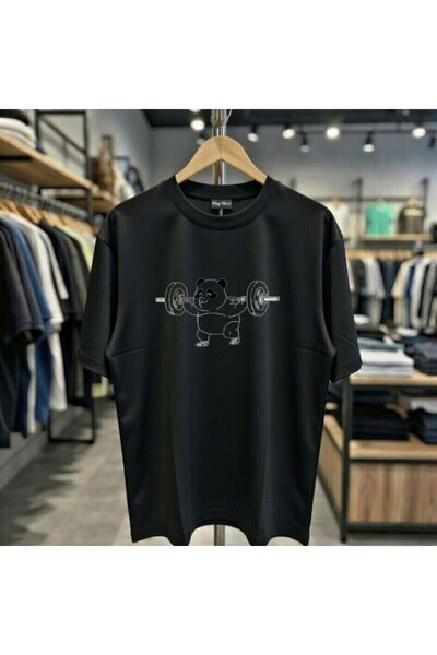 playwear Μπλουζάκι Big Halderci Panda με στάμπα, 100% βαμβακερό, κανονική εφα...