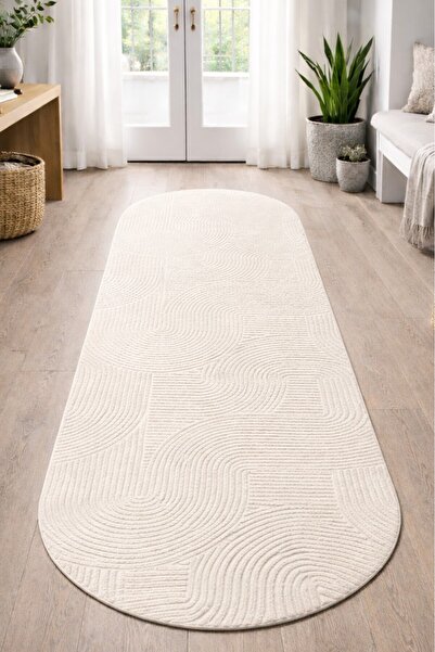 Merinos Rölyef Oval Kesim Joy Kaymaz Taban Makinede Yıkanabilir Salon Koridor...