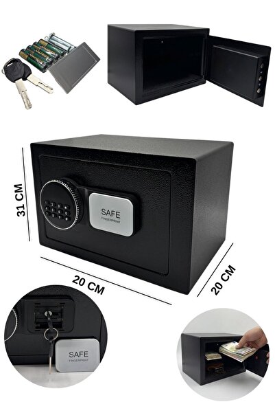 MOONSHOP Pro Seri Elektronik Şifreli Para Çelik Ve Otel Kasası Paslanmaz Çift...