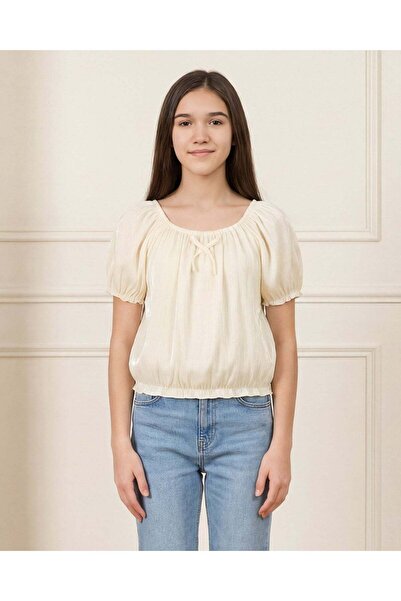 REDTAG Senior Girls White Embellished Casual Blouse