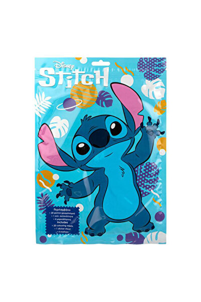 Lilo & Stitch Set Colorat Stitch cu 20 File, 4 Carioci și Autocolante,