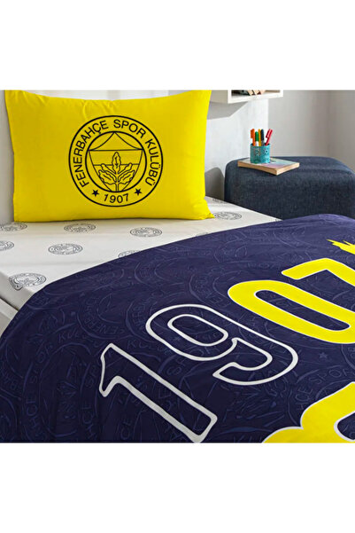Taç LİSANSLI FENERBAHÇE ŞANLI KANARYA GECE IŞILTISI PAMUKLU TEK KİŞİLİK NEVRESİM TAKIMI