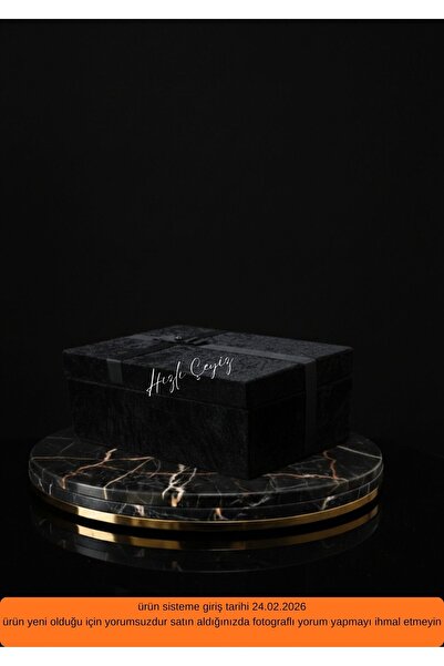 Hızlı Çeyiz Kurdeleli Çeyiz Nişan Bohça Kadife Ahşap Sandık Kutu 30x20x15cm