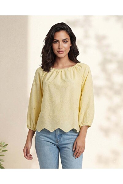 REDTAG Women Yellow Casual Blouse