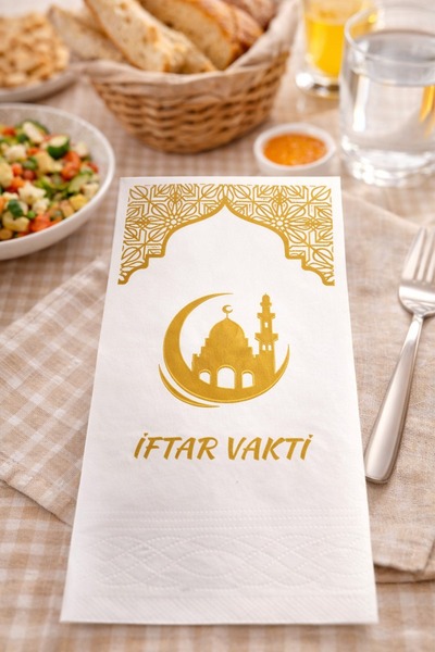 ceviz home züccaciye tekstil ltd şirketi Ramazan İftar Vakti Baskılı Peçete 1...