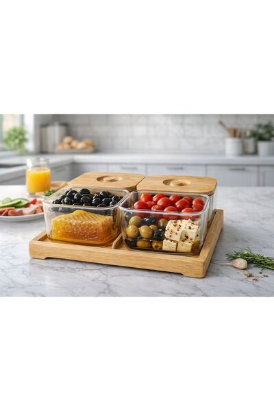 Bambu Bambum Kronsa 9 Parça Cam Kahvaltılık Seti