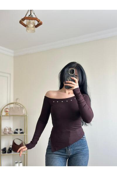 YELZEY BUTİK Low Shoulder Asymmetrical Bodycon Dress