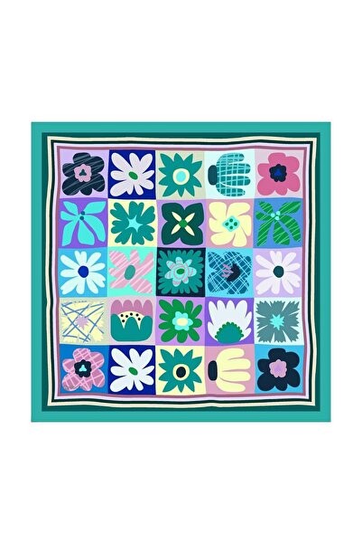 NESSCARF وشاح Twill منقوش بالزهور