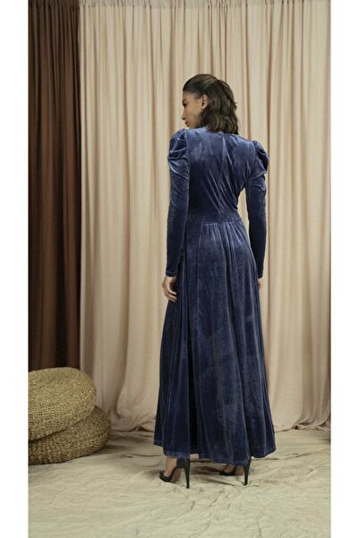 Nichii Women's long velvet dress