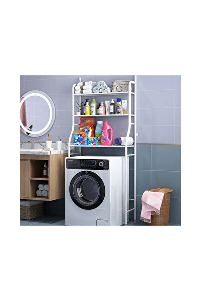 zola Storage shelf over the washing machine, 3 shelves, made of metal and pla...