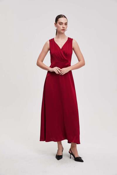 Nichii Sleeveless plain maxi dress