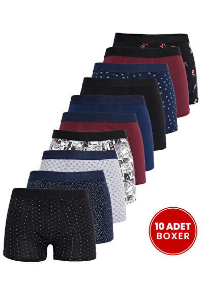 Tudors Men's 10-Piece Lycra Cotton Stretch Fabric Premium Series Boxer