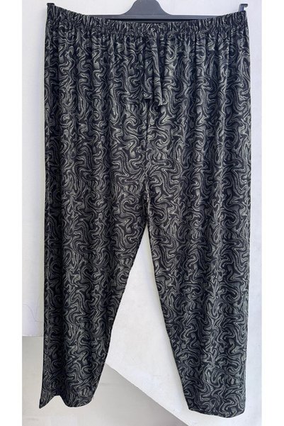 THEBEK Women's Viscose Pocketless Battal - Regular - Pants Relaxed Fit Plus Size