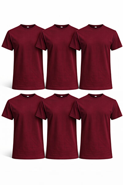 OEM Set 10 Tricouri Rosu Bordeaux Bărbați 100% Bumbac, Tricouri Simple Basic ...