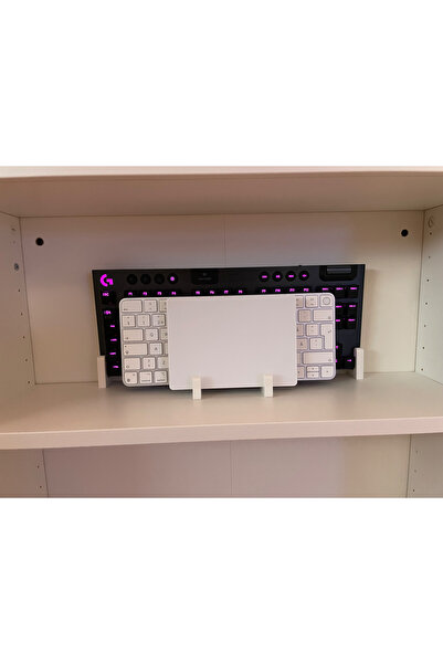 DU&ER ⌨️   حامل لوحة المفاتيح ولوحة التتبع - جهاز حامل لتنظيم سطح المكتب