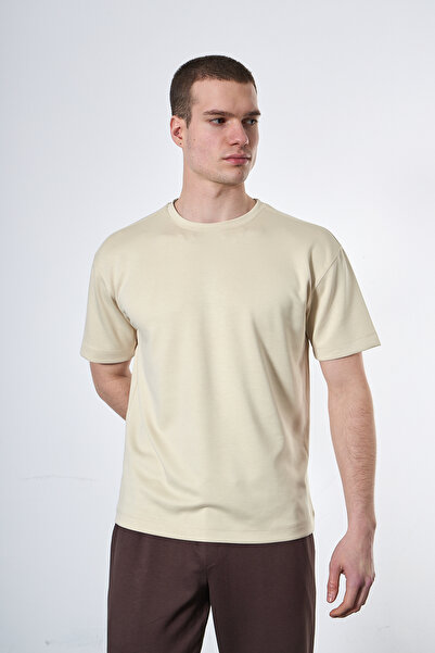 Mesfeno Μοντάλ Υφασμάτινο μπλουζάκι με λαιμόκοψη oversized