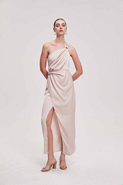 Nichii Sleeveless plain maxi dress (front open)