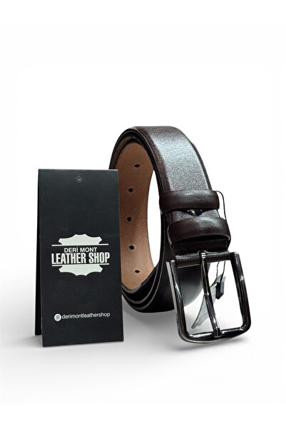 derimont Genuine Manda Leather Si Dark Brown Suit Belt I